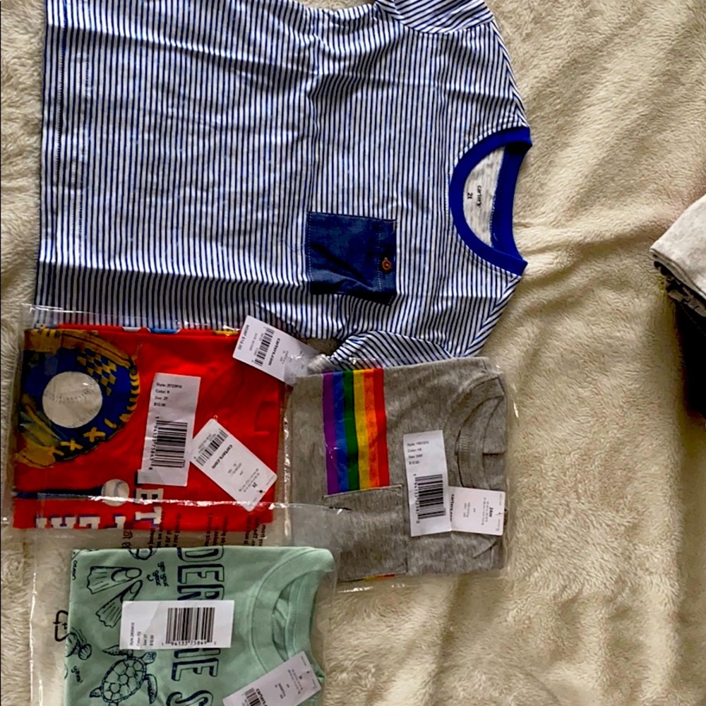 NEW Carters boys 2t shirt set 4 pc